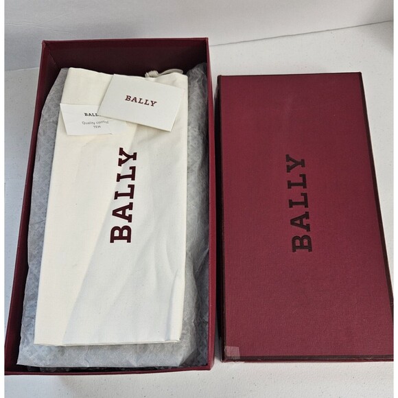 Bally Herald 200 Black Leather Slip on Mens Shoes size US 6 Lamb Skin Sneakers - Picture 7 of 8